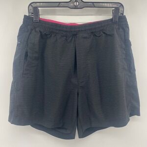 Birddogs Shorts Mens XL Black Pink Lined Athletic Gym Running Training 2-in-1